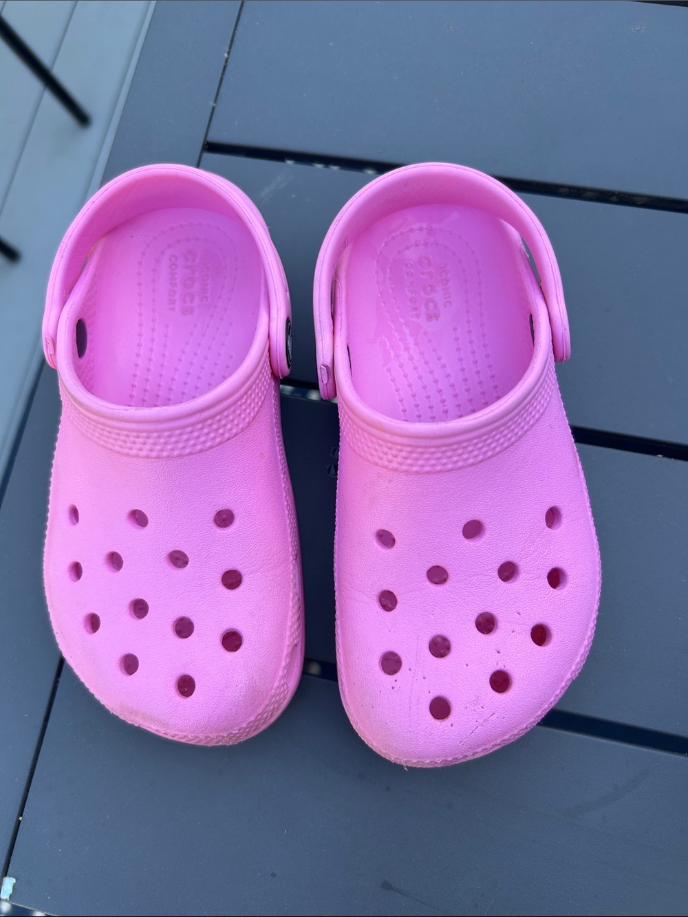 CROCS Kids Bubblegum Pink Classic Clog Sandals